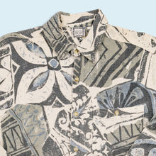 Lade das Bild in den Galerie-Viewer, Only You Hemd "crazy Pattern" 90er, grau, M/L
