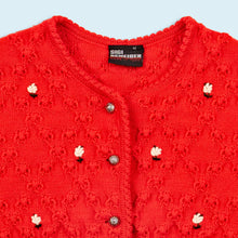 Lade das Bild in den Galerie-Viewer, Sigi Scheiber Strickjacke "trachten" 80er Made in Tyrol, rot, XS/S
