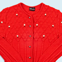 Lade das Bild in den Galerie-Viewer, Sigi Scheiber Strickjacke "trachten" 80er Made in Tyrol, rot, XS/S
