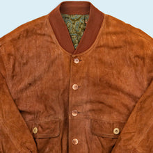 Lade das Bild in den Galerie-Viewer, New Fast Bomberjacke "echtes Leder" 90er, braun, M/L
