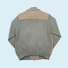 Lade das Bild in den Galerie-Viewer, Jacke "Strick + Wildleder" 80er, grau, L
