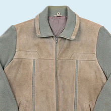 Lade das Bild in den Galerie-Viewer, Jacke "Strick + Wildleder" 80er, grau, L
