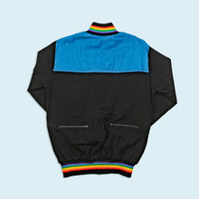 Lade das Bild in den Galerie-Viewer, Kettler Trainingsjacke/Strickjacke "Radsport" 80er/90er Made in Belgium, schwarz/blau, S/M
