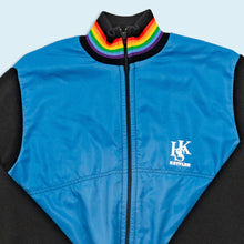 Lade das Bild in den Galerie-Viewer, Kettler Trainingsjacke/Strickjacke "Radsport" 80er/90er Made in Belgium, schwarz/blau, S/M

