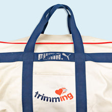 Lade das Bild in den Galerie-Viewer, Puma Sporttasche "Trimm Dich/ trimming 130" 70er/80er, weiß/grau

