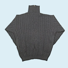 Lade das Bild in den Galerie-Viewer, Quarter Zip Strickpullover "50% Merinowolle 50% Polyacryl" 2002, grau, L/XL
