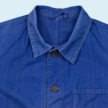 Lade das Bild in den Galerie-Viewer, Arbeitsjacke "herringbone" 70er/80er, blau, L
