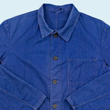 Lade das Bild in den Galerie-Viewer, Arbeitsjacke "herringbone" 70er/80er, blau, L
