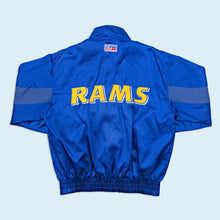 Lade das Bild in den Galerie-Viewer, Logo Athletic Trainingsjacke "Los Angeles Rams Pro Line" 90er, blau, L/XL
