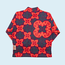 Lade das Bild in den Galerie-Viewer, S.Oliver Fleecesweater "crazy pattern" 90er, rot, M/L breit
