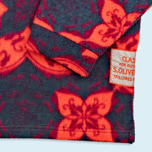 Lade das Bild in den Galerie-Viewer, S.Oliver Fleecesweater "crazy pattern" 90er, rot, M/L breit
