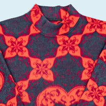 Lade das Bild in den Galerie-Viewer, S.Oliver Fleecesweater "crazy pattern" 90er, rot, M/L breit
