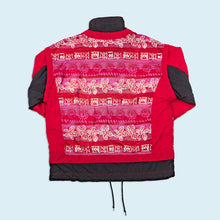 Lade das Bild in den Galerie-Viewer, Trainingsjacke "crazy pattern" 90er, rot, XXL
