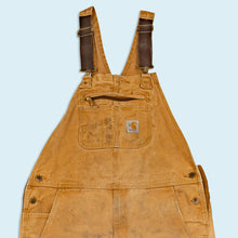 Lade das Bild in den Galerie-Viewer, Carhartt Latzhose "double knee carpenter" Made in Nicaragua, braun, 38/30
