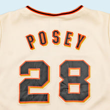 Lade das Bild in den Galerie-Viewer, Majestic Trikot "San Francisco Giants  Buster Posey" World Series 2012 Made in the USA, beige, M Damen
