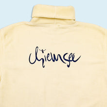 Lade das Bild in den Galerie-Viewer, Chiemsee Rollkragen Sweatshirt/Jacke dick 90er, weiß/beige, L/XL
