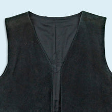 Lade das Bild in den Galerie-Viewer, Weste "western/country fransen" 90er echtes Leder, schwarz, M/L Damen
