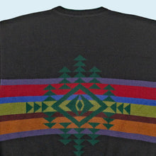 Lade das Bild in den Galerie-Viewer, Jockey Strickpullover "crazy pattern" 90er, schwarz, L/XL

