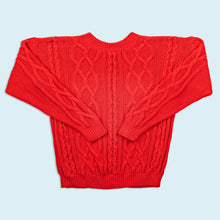 Lade das Bild in den Galerie-Viewer, Strickpullover - fisherman knit - 90er, rot, M/L
