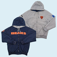 Lade das Bild in den Galerie-Viewer, NFL Wende Zip Hoodie - Chicago Bears - 00er, blau/grau, M/L

