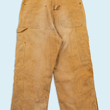 Lade das Bild in den Galerie-Viewer, Carhartt Latzhose - double knee carpenter gefüttert - 90er Made in the USA, braun, 34/28
