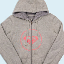 Lade das Bild in den Galerie-Viewer, Roxy Zip Hoodie Teddy fleece lined, grau, M Damen
