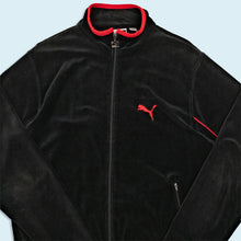 Lade das Bild in den Galerie-Viewer, Puma Trainingsjacke - velours - 90er, schwarz, L
