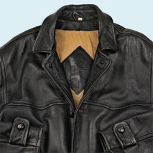 Lade das Bild in den Galerie-Viewer, Skin's Ledermantel heavy - echtes Leder - 80er/90er, schwarz, XXL/XXXL
