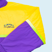 Lade das Bild in den Galerie-Viewer, Chase Authentics Jacke  - Camel Smokin Joes Racing - 90er Made in the USA, gelb/lila, XL/XXL

