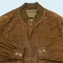 Lade das Bild in den Galerie-Viewer, Werther Lederjacke mit Schulterpolstern - echtes Leder - 80er, grün, L/XL

