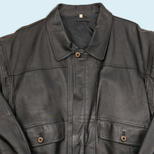 Lade das Bild in den Galerie-Viewer, Lederjacke/ -weste - echtes Leder - 90er, schwarz, L/XL breit
