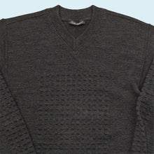 Lade das Bild in den Galerie-Viewer, Carlo Colucci Strickpullover, grau/schwarz, M/L
