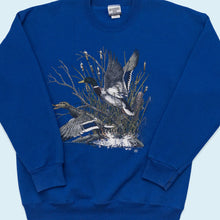 Lade das Bild in den Galerie-Viewer, Sturdy Sweats by Lee heavyweigt Sweatshirt &quot;Enten&quot; 90er Made in the USA, blau, L/XL
