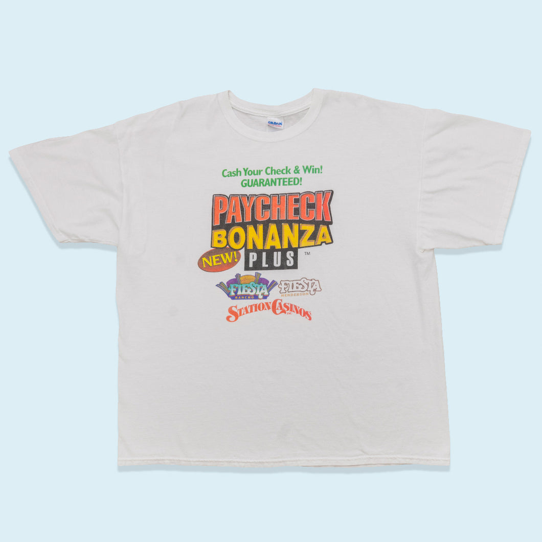 Gildan Heavy Cotton T-Shirt Paycheck Bonanza Plus, weiß, XL/XXL