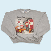 Lade das Bild in den Galerie-Viewer, Lee Sport Sweatshirt Kansas City Chiefs 1995 Made in the USA, grau, XL breit

