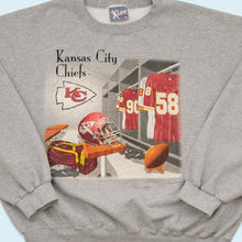 Lade das Bild in den Galerie-Viewer, Lee Sport Sweatshirt Kansas City Chiefs 1995 Made in the USA, grau, XL breit
