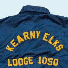 Lade das Bild in den Galerie-Viewer, Satin-Jacke &quot;Bob&quot; All American Lodge Made in the USA 90er, blau, L
