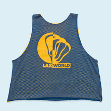 Lade das Bild in den Galerie-Viewer, Lax World Tank Top &quot;Basics Lacrosse Camp&quot; Made in the USA, blau/gelb, L/XL kurz
