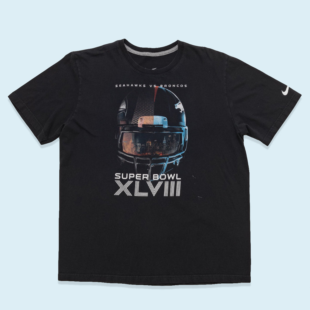 Nike T-Shirt Super Bowl XLVIII Seahawks vs. Broncos, schwarz, L/XL