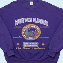Lade das Bild in den Galerie-Viewer, Jerzees Sweatshirt Mountain Climbing 90er Made in the USA, lila, L/XL
