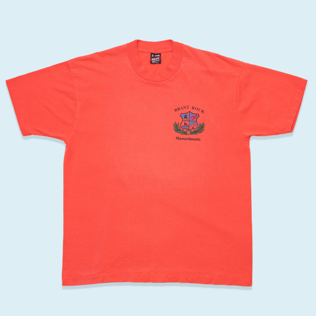 Best T-Shirt Brant Rock Massachusetts 90er Made in the USA Single Stitch, orange, XL