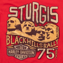 Lade das Bild in den Galerie-Viewer, Harley Davidson T-Shirt Sturgis Blackhills Rally 2015, rot, M schmal
