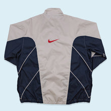 Lade das Bild in den Galerie-Viewer, Nike Trainings-/Regenjacke 90er dünn, grau/blau, L/XL
