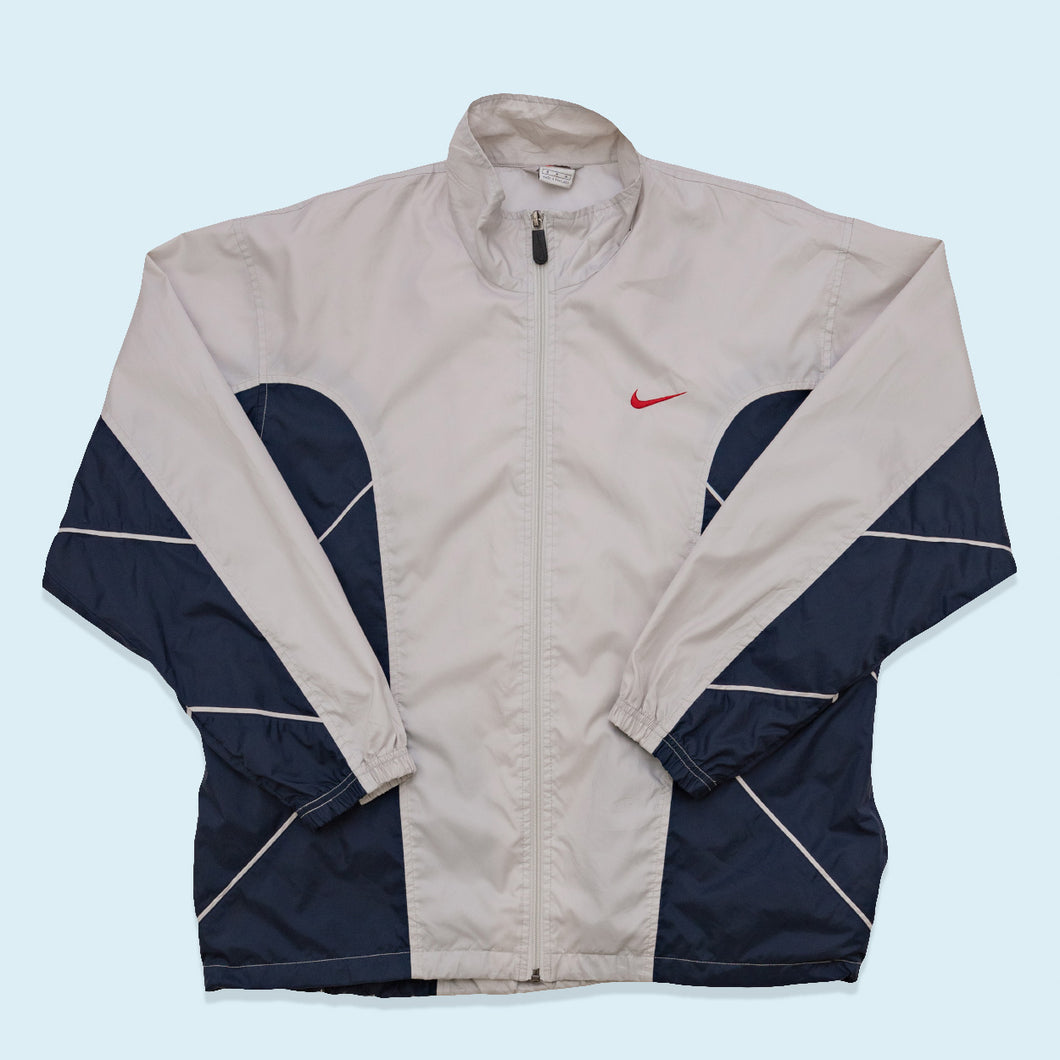 Nike Trainings-/Regenjacke 90er dünn, grau/blau, L/XL