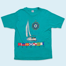 Lade das Bild in den Galerie-Viewer, Capital Bermuda T-Shirt 00er &quot;Bermuda&quot;, blau, L
