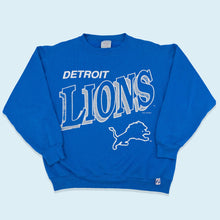 Lade das Bild in den Galerie-Viewer, Logo 7 Sweatshirt Detroit Lions 1991 Made in the USA, blau, M
