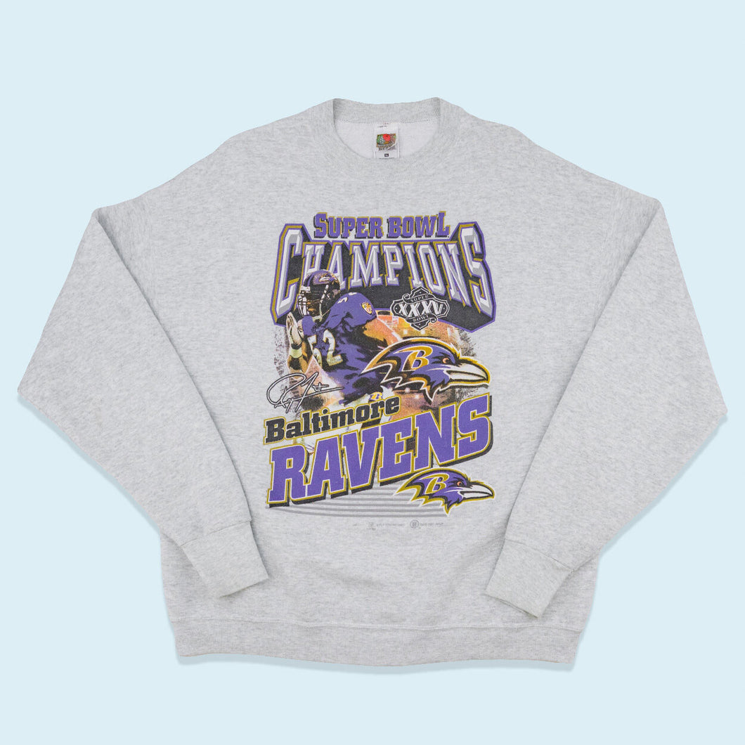 Fruit of the Loom Best Sweatshirt Baltimore Ravens Super Bowl 2001, grau, XL