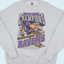 Lade das Bild in den Galerie-Viewer, Fruit of the Loom Best Sweatshirt Baltimore Ravens Super Bowl 2001, grau, XL
