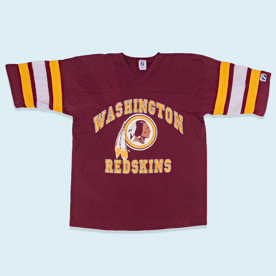 Logo 7 T-Shirt Washington Redskins Made in the USA Single Stitch 90er, rot, L/XL