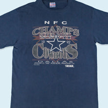 Lade das Bild in den Galerie-Viewer, Trench Ultra T-Shirt Dallas Cowboys NFC Champions 1993 Rose Bowl Made in the USA Single Stitch, blau, XL
